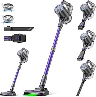 Cordless Vacuum Cleaner, 40KPA/500W/35Mins, Green LED Light, Lightweight Stick Vacuum Self-Standing, Vacuum Cleaners for Home Handheld Vacuum for Pet Hair, Carpet, and Hard Floors, U8