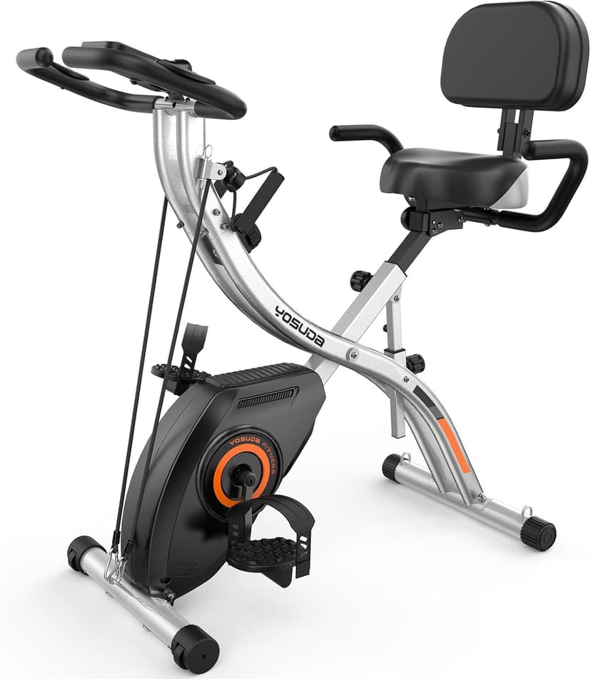 YOSUDA Folding Exercise Bike - Foldable Stationary Bike for Home Gym Workout