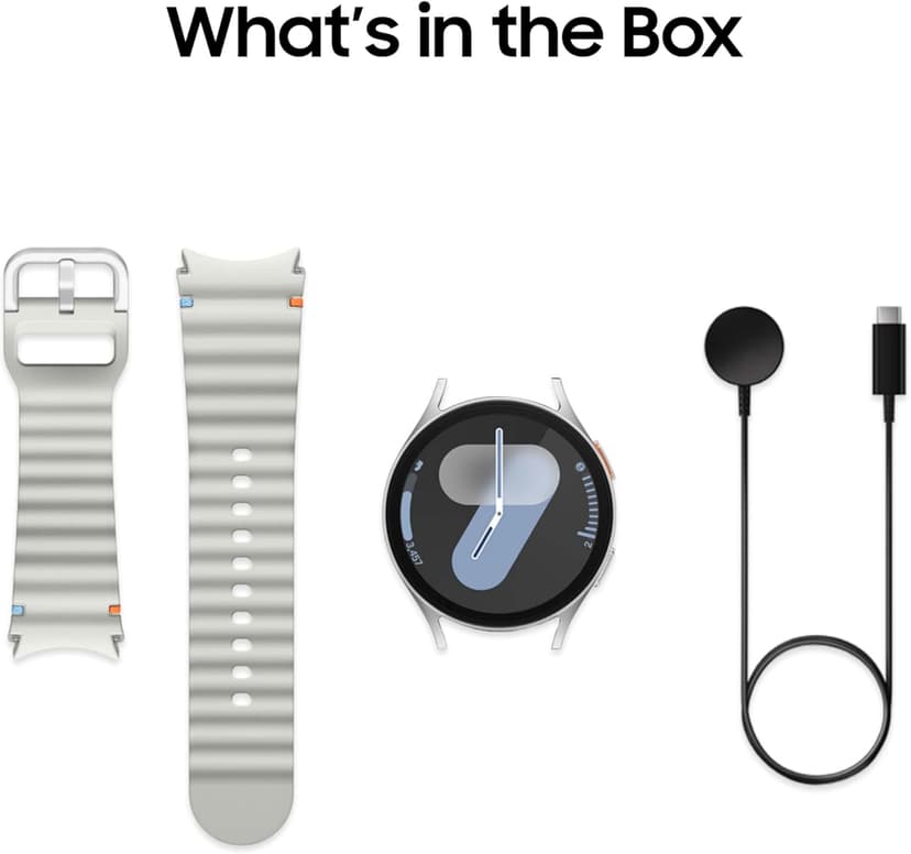 Samsung Galaxy Watch 7 44mm Bluetooth AI Smartwatch w/Energy Score, Wellness Tips, Heart Rate Tracking, Sleep Monitor, Fitness Tracker, 2024, Silver [US Version, 1Yr Manufacturer Warranty]