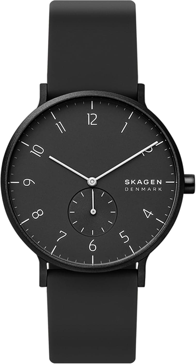 Skagen Aaren Men's Watch or Women's Watch, Silicone Watch for Men or Women