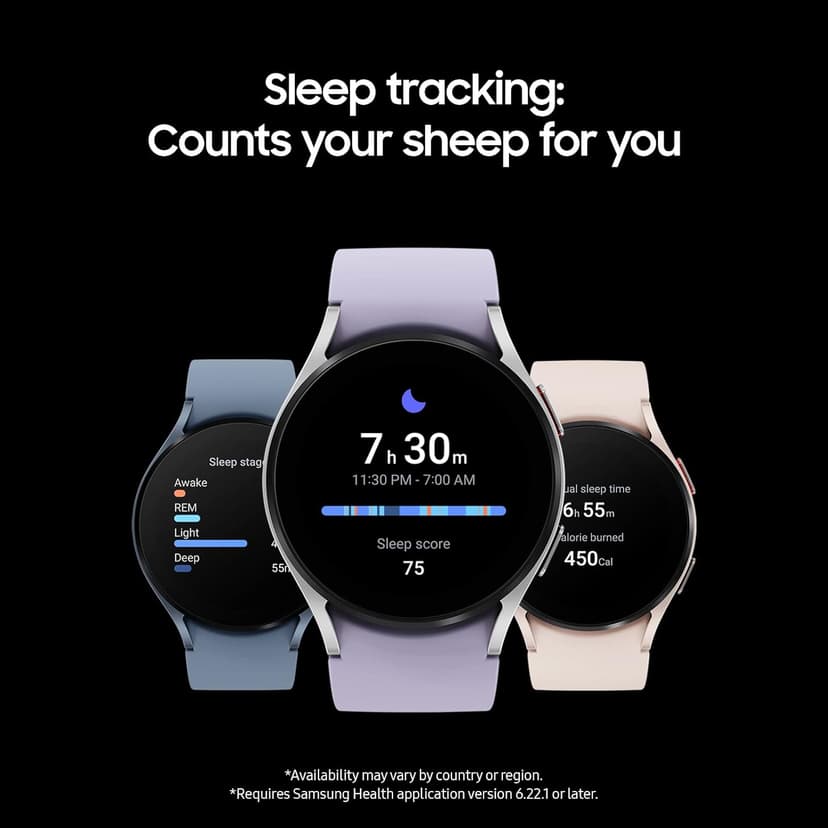 SAMSUNG Galaxy Watch 5 40mm Bluetooth Smartwatch w/Body, Health, Fitness and Sleep Tracker, Improved Battery, Sapphire Crystal Glass, Enhanced GPS Tracking, US Version, Gray (Renewed)