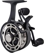 FREE FISHER Ice Fishing Reels 3.2:1 Gear Ratio Ultra Smooth 3+1Ball Bearings Strength CNC-machined Aluminum Inline Ice Fishing Reel with Left/Right Hand Retrieve