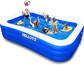 Inflatable Pool for Kids and Adults, 120" X 72" X 22" Oversized Thickened Family Swimming Pool for Toddlers, Outdoor, Garden, Backyard, Summer Water Party