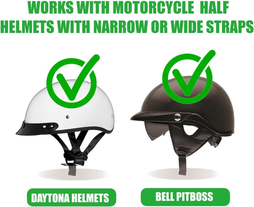 Half Helmet Speaker Pouch Speaker Pockets Ear Protection Pads | Professional installation of all Bluetooth Headsets and Corded Headsets | Proper Microphone Placement | Works with Narrow or Wide Straps