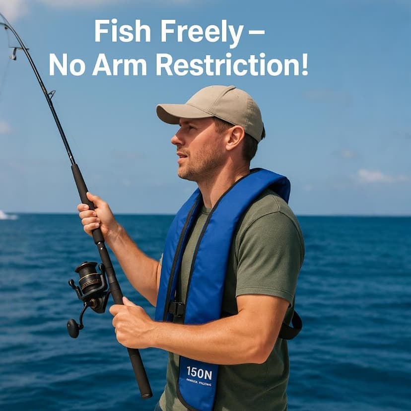 Automatic Inflatable Life Jacket | Low Profile PFD for Adults | Compact Design Self Inflating Life Vest | Supports up to 330 lbs