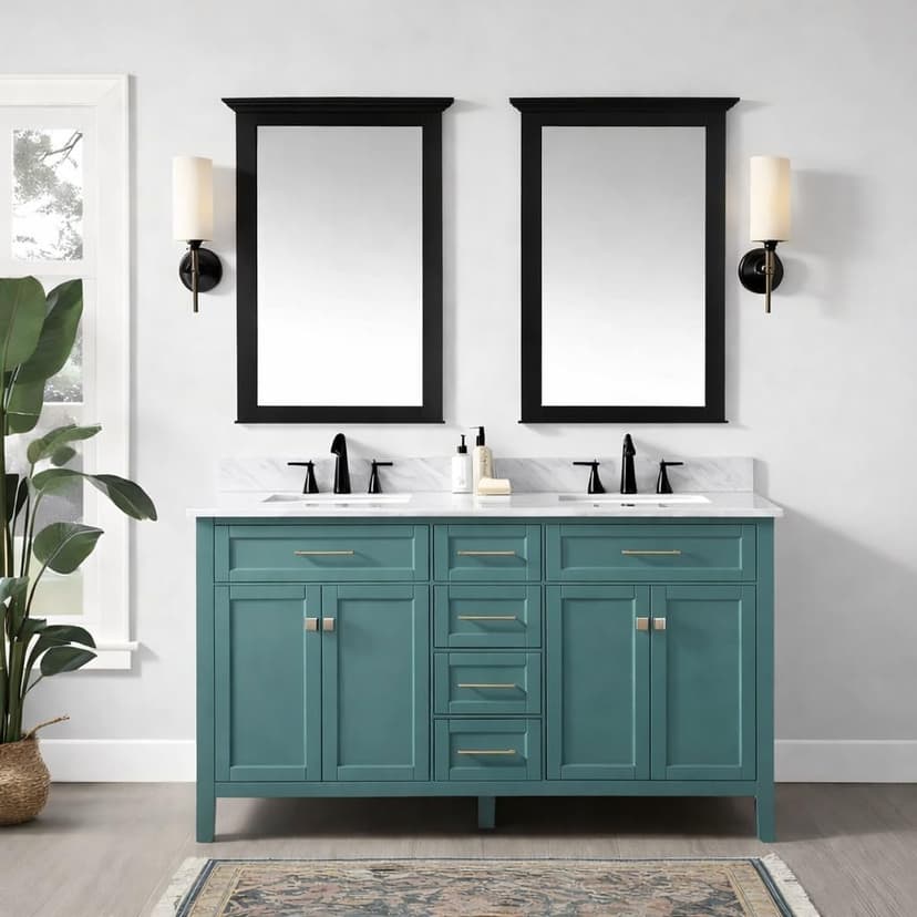 ALL-IN-ONE Paint by Heirloom Traditions, Amalfi (Agua Blue), Quart - Durable cabinet and furniture paint. Built in primer and top coat, no sanding needed. Includes our 30 featured color card.