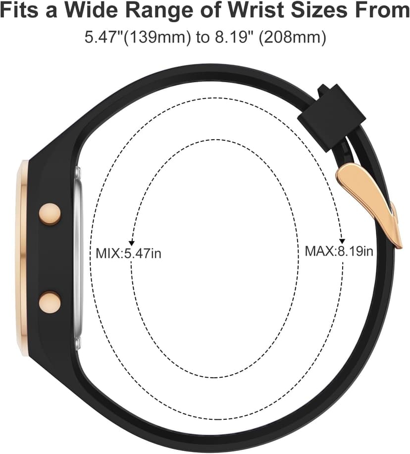 GOLDEN HOUR Waterproof Sport Women's Digital Chronograph Silicone Strap Watch