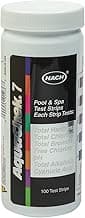 AquaChek 7-Way Pool and Spa Test Strips - Silver Pool Test Strips For pH, Total Chlorine, Free Chlorine, Bromine, Alkalinity, Total Hardness, and Cyanuric Acid - Water Quality Testing Kit (100 Strips)