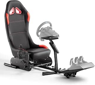 DIWANGUS Racing Simulator Cockpit Racing Wheel Stand with Seat Gaming Chair Sim Racing Cockpit for G29 G920 G923 G PRO RS50 T248 T300RS R3 R5 R9 R12 R16 R21 R25 Xbox PS4 PS5 PC Accessories