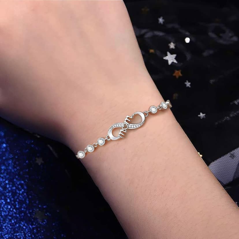 Gifts for Mom, Infinity Love Bracelets for Mom, Birthday Gifts for Women Wife Mother B0DGDBWBKV