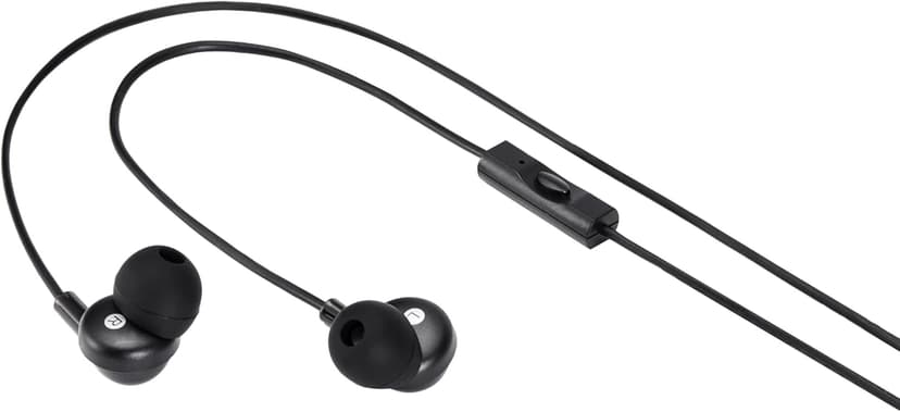 Amazon Basics Wired Earbuds with Microphone, in Ear Headphones, USB-C, 4.2 ft Long Cable, S/M/L Ear Tips, One Size, Black