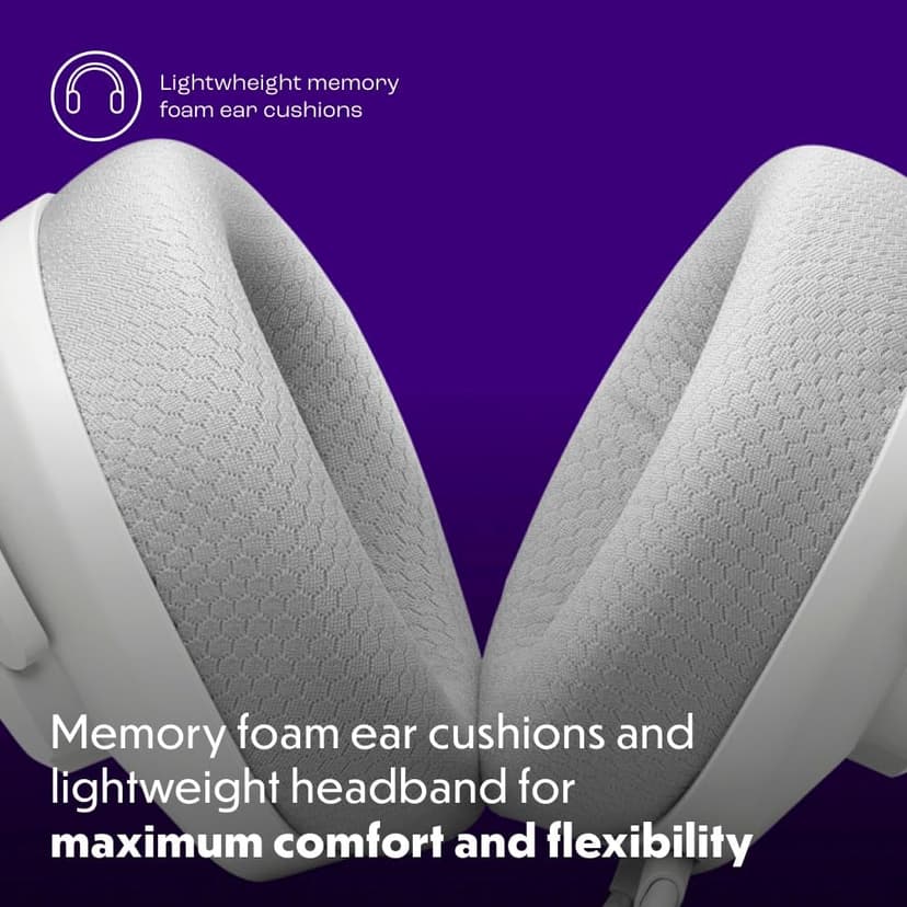 JBL Quantum 100M2 - Wired Over-Ear Gaming Headset with omnidirectional, Detachable mic with Mute Option and Fabric-Covered Memory Foam Ear Cushions, Compatible with All Platforms (White)