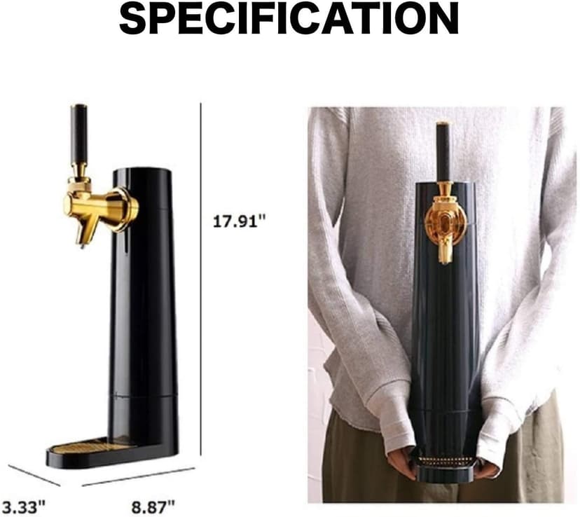GREEN HOUSE: Draft Pour Beer Dispenser & Ultra Fine Foam Maker - Mini Kegerator for Home. Draft Pour and Ultra Fine Foam covering top makes your regular beer taste delicious and keep longer.