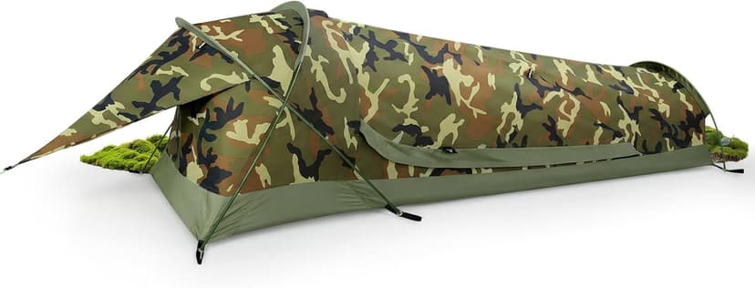 GEERTOP Ultralight Single Person Bivy Tent for Camp Waterproof 1 Man Tent for Camping Hiking Backpacking Hunting Outdoor Survival Gear - Easy Set Up