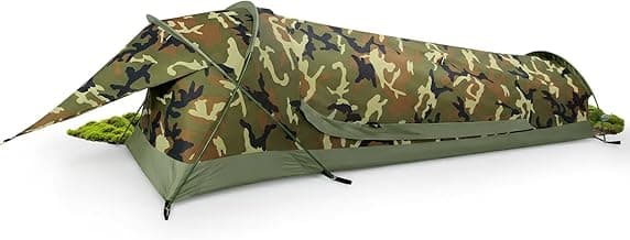 GEERTOP Ultralight Single Person Bivy Tent for Camp Waterproof 1 Man Tent for Camping Hiking Backpacking Hunting Outdoor Survival Gear - Easy Set Up