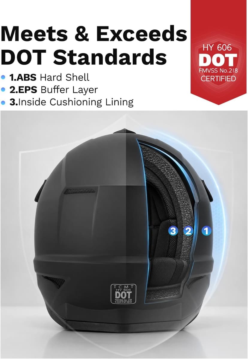 SLMOTO Youth ATV Helmet DOT Youth Kids Motocross Offroad Street Dirt Bike Helmet Motorcycle ATV Full Face Helmet with Goggles Gloves, Matte Black Small