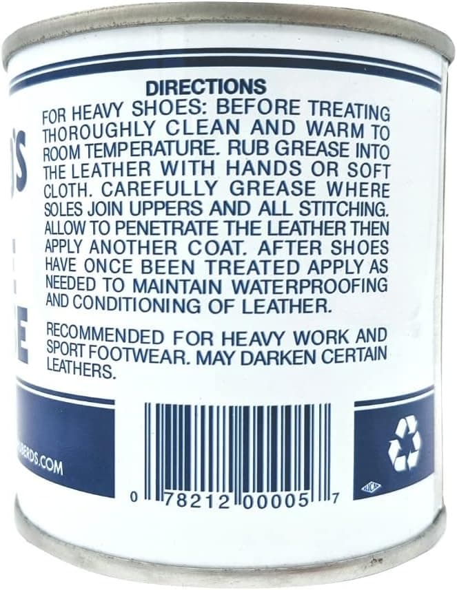 Huberd Shoe Grease Co. Huberd’s Shoe Grease (7.5oz) - Leather Conditioner and waterproofer Since 1921. Waterproofs, softens and Conditions Boots, Shoes, Bags, Belts, Jackets, car Seats, Gloves, Furniture, Saddles and tack.