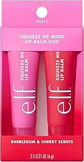 Moisturizing Balm For A Sheer Tint Of Color, Made With Hyaluronic Acid, Vegan & Cruelty-Free, Cherry & Bubblegum e.l.f. Squeeze Me More Lip Balm Duo, Cherry/Bubblegum B0FPMGZ18H