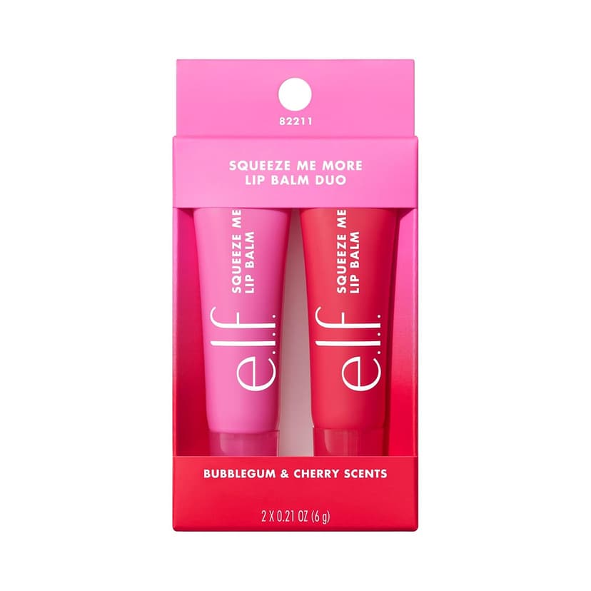 Moisturizing Balm For A Sheer Tint Of Color, Made With Hyaluronic Acid, Vegan & Cruelty-Free, Cherry & Bubblegum e.l.f. Squeeze Me More Lip Balm Duo, Cherry/Bubblegum B0FPMGZ18H