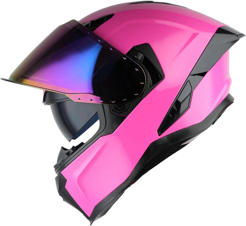 1Storm Motorcycle Full Face Helmet for Adults Men and Women Street Bike Racing Helmet DOT Approved with one Extra Clear Shield