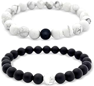 Lucky Feather Relationship matching couples bracelets | matching bracelets couples gifts for Boyfriend Girlfriend Husband Wife | Unique, birthday gift, anniversary for women | 2 pack