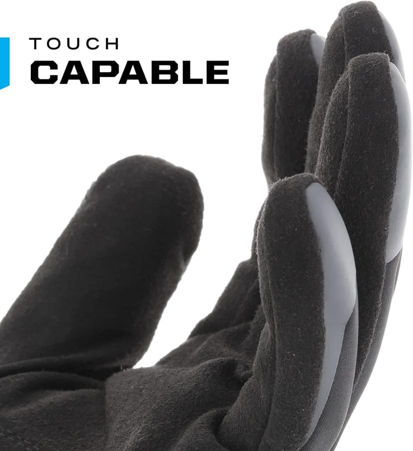 Mechanix Wear: ColdWork FastFit Winter Work Gloves with Elastic Cuff, Wind and Water Resistant, Fleece Insulated, Touch Capable Winter Gloves, For Mild Cold Weather (Black/Gray, X-Large)