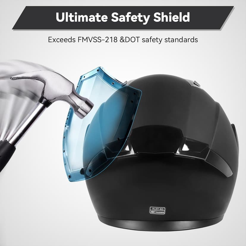 Adult Modular Motorcycle Helmets, DOT Approved Flip up Dual Visor Full Face Helmet for Men Women Moto ATV UTV Snowmobile ADV Four Wheeler Street Bike with Gloves & Mask