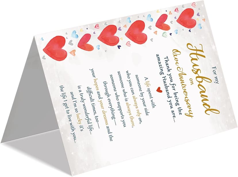 Romantic Anniversary Card for Husband, Funny Anniversary Card Gifts from Wife, Sweet Wedding Day Gifts for Husband