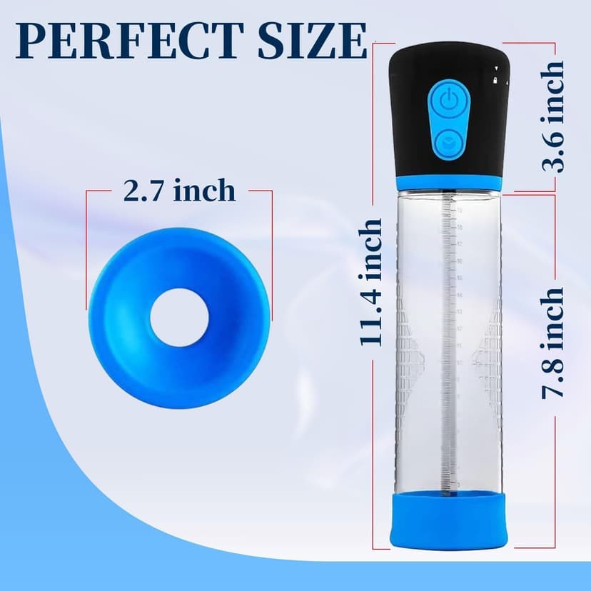 Men's Growth Pump with Strong Suction Vacuum Pump with ED Screen Powerfu Vacuum Pump Inch Enlargement, Adjustable Men Underwear Set Training Tools to Be a Bigger Men GJK513
