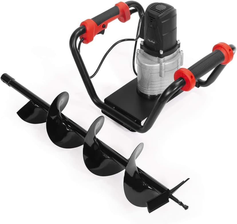 XtremepowerUS 1500W Electric Post Hole Digger Earth Auger Dig Hole Fence Post Hole Digging, Tree Planting with 6" Digging Auger Bit Set, 3/4" Shaft