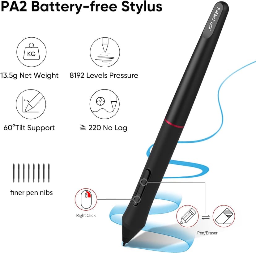 XPPen Drawing Tablet with Screen Full-Laminated Graphics Drawing Monitor Artist13.3 Pro Graphics Tablet with Adjustable Stand and 8 Shortcut Keys (8192 Levels Pen Pressure, 123% sRGB)