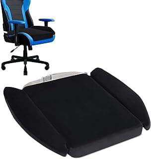 Gaming Chair Seat Cushion Pillow for Men Game Gaming Computer Chair Cushion Pad Extra Large Wide Memory Foam with Strap Long Sitting Gamer Black