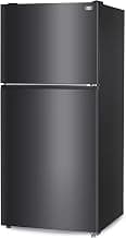 BLACK+DECKER 20.1 Cu. Ft. Top Mount Refrigerator with Ice Maker, 2-Door Refrigerator with Top Freezer, Freezer with Icemaker and Adjustable Temperature Control, BR2010JIMB, Black