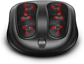 Shiatsu Heated Electric Kneading Foot Massager Machine for Plantar Fasciitis, Built-in Infrared Heat Function and Power Cord Nekteck Foot Massager with Heat, HSA Eligible FSA Massage Tools Gifts B06WGP2CVL