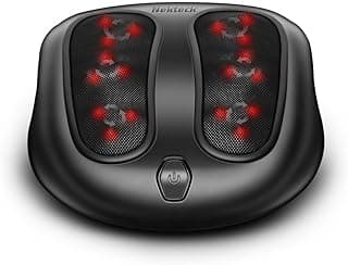 Shiatsu Heated Electric Kneading Foot Massager Machine for Plantar Fasciitis, Built-in Infrared Heat Function and Power Cord Nekteck Foot Massager with Heat, HSA Eligible FSA Massage Tools Gifts B06WGP2CVL