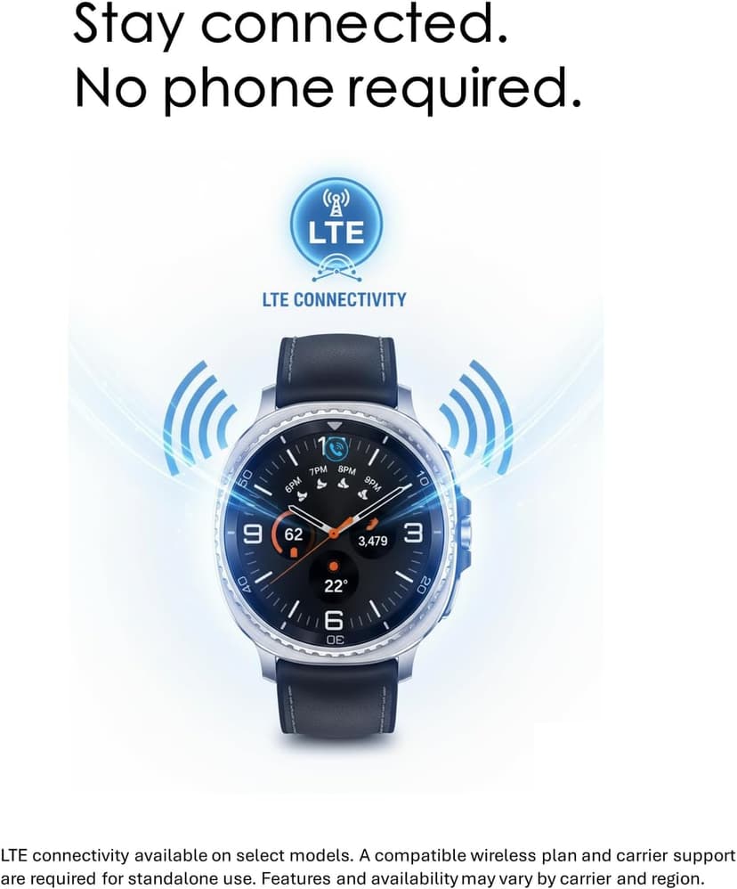 Samsung Galaxy Watch 8 Classic (2025) 46mm LTE Smartwatch – Black | Rotating Bezel, Sleep & Fitness Tracking, Energy Score, Quick Button [US Version] + Extra Sports Band & Screen Protector