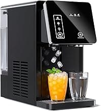 Cowsar 2-in-1 Countertop Ice Maker with Water Dispenser, 26lbs/24H, Fast 9 Ice in 8 Mins, 2 Sizes of Bullet Ice Machine with 3.3L Removable Water Tank for Home, Kitchen,Office