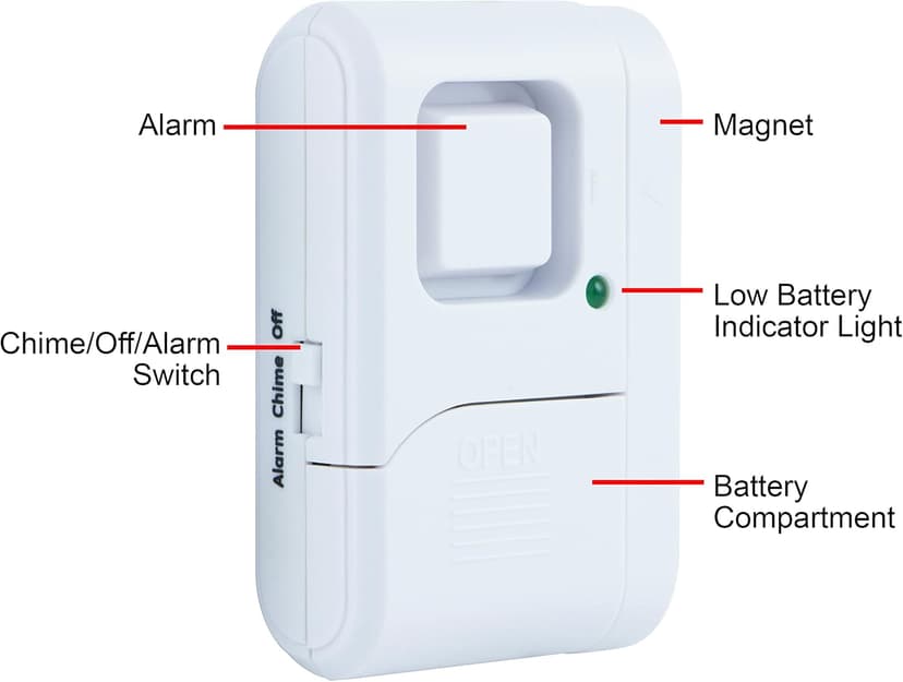 GE 45115 Wireless Magnetic Window Alarms 2 Pack