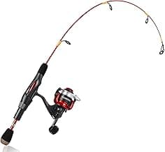PLUSINNO Ice Fishing Rod, Ultralight and Sensitive Ice Fishing Rod and Reel Combo, 26"/27"/28" for Trout, Walleye, Perch, Panfish Bluegill Crappie