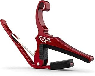 Kyser Quick-Change Guitar Capo for 6-string acoustic guitars, Ruby Red, KG6RA