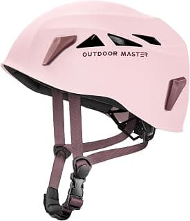 OutdoorMaster Climbing Helmet Rock Rescue Helmet Adjustable Lightweight Mountaineering Hiking Caving Helmet Adults Work Safety Helmet