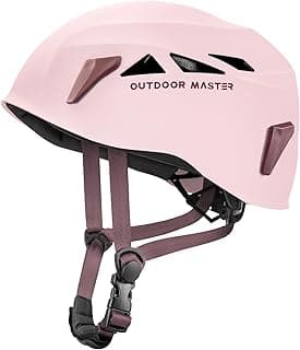 OutdoorMaster Climbing Helmet Rock Rescue Helmet Adjustable Lightweight Mountaineering Hiking Caving Helmet Adults Work Safety Helmet