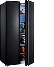 Iceblue 15.6 Cu.Ft. Side-by-side Refrigerators, 33" Full Size Refrigerator, Zoning Temperature Control Beverage Refrigerator with Freezer, Frost Free Beverage Fridge - Black Stainless Steel