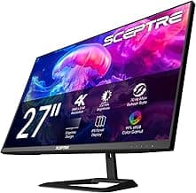 Sceptre Prime 4K IPS 27" 3840 x 2160 UHD Monitor up to 70+Hz DisplayPort HDMI 100% sRGB Build-in Speakers, Machine Black 2026 (U275W-UPT Series)