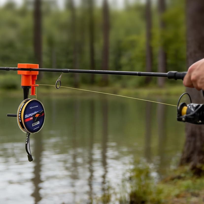 KastKing TrueWind Clamp-On Fishing Line Spooler, Portable Fishing Reel Spooler for Spinning & Baitcasting Reels, No Line Twist, Adjustable Tension, Built-in Line Cutter