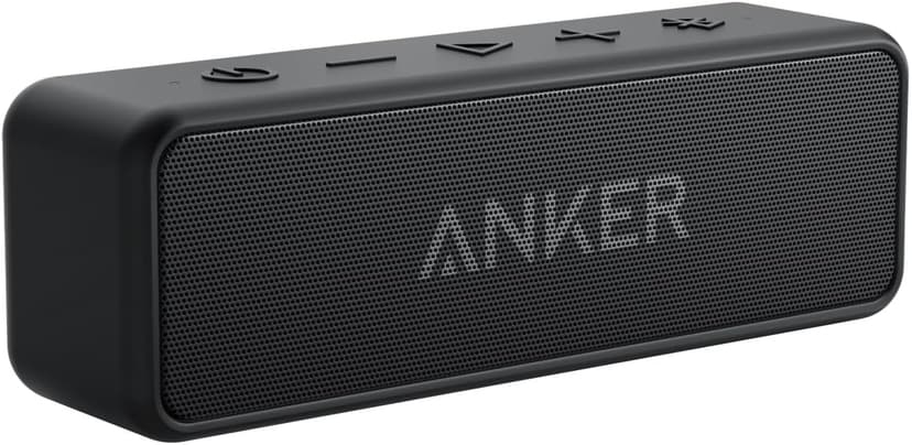 Anker Soundcore 2 Portable Bluetooth Speaker with Stereo Sound, Bluetooth 5, Bassup, IPX7 Waterproof, 24-Hour Playtime, Wireless, Speaker for Home, Outdoors, Travel