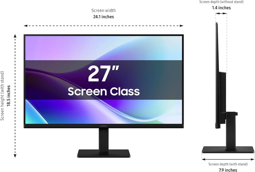 Samsung 27" S3 (S32GF) FHD High Resolution 120Hz Monitor with IPS Panel, Flicker Free, Eye Saver Mode, LS27F320GANXZA, 2025