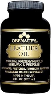 Obenauf's Leather Oil - Leather Conditioner (8oz) - Restore and Protect Leather Boots, Jackets, Purses as Well as Car Leather, Leather Furniture and Much More - Made in The USA (with Applicator)