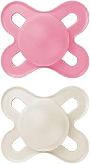 MAM Original Start Matte Baby Pacifiers, Binky for 0-3 Months, BPA-Free Silicone Nipple, Easy to Clean, Best for Newborn Babies, Developed with Medical Experts, 2 Count Binkies with Sterilizer Case