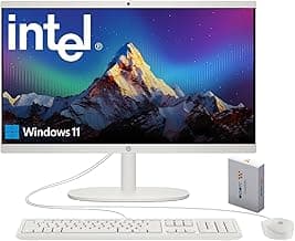 HP 2026 22" FHD All-in-One Desktop Computer • The New Version for Everyday Use • Latest 13th Gen Intel Quad-Core CPU • 16GB DDR5 • 128GB + 500GB External Storage • HDMI • Type-C • HD Webcam • Win 11